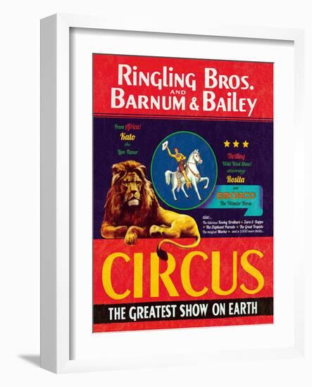 The Circus Comes to Town-The Vintage Collection-Framed Art Print