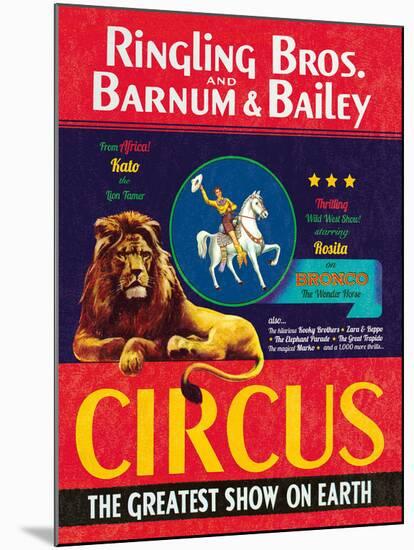 The Circus Comes to Town-The Vintage Collection-Mounted Giclee Print