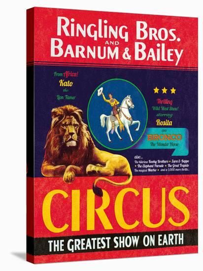 The Circus Comes to Town-The Vintage Collection-Stretched Canvas