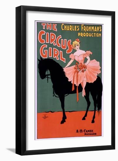 The Circus Girl, Trick Rider and Horse-null-Framed Art Print