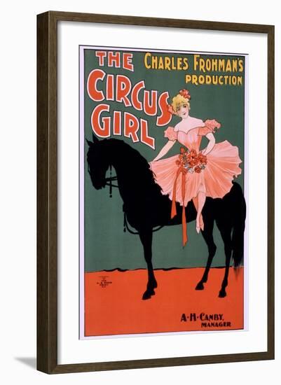 The Circus Girl, Trick Rider and Horse-null-Framed Art Print