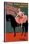 The Circus Girl - Woman on Horse Theatrical Poster-Lantern Press-Stretched Canvas