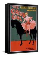 The Circus Girl - Woman on Horse Theatrical Poster-Lantern Press-Framed Stretched Canvas