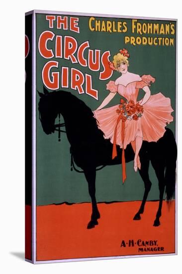 The Circus Girl - Woman on Horse Theatrical Poster-Lantern Press-Stretched Canvas
