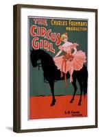 The Circus Girl - Woman on Horse Theatrical Poster-Lantern Press-Framed Art Print