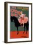The Circus Girl - Woman on Horse Theatrical Poster-Lantern Press-Framed Art Print