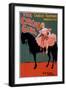 The Circus Girl - Woman on Horse Theatrical Poster-Lantern Press-Framed Art Print