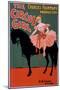 The Circus Girl - Woman on Horse Theatrical Poster-Lantern Press-Mounted Art Print