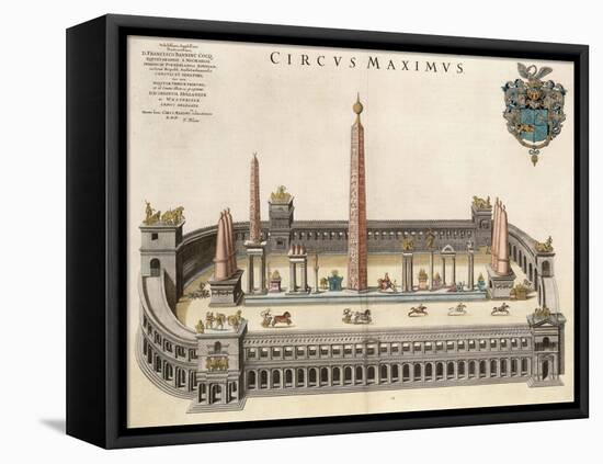 The Circus Maximus (From the Atlas Van Loo)-Joan Blaeu-Framed Stretched Canvas