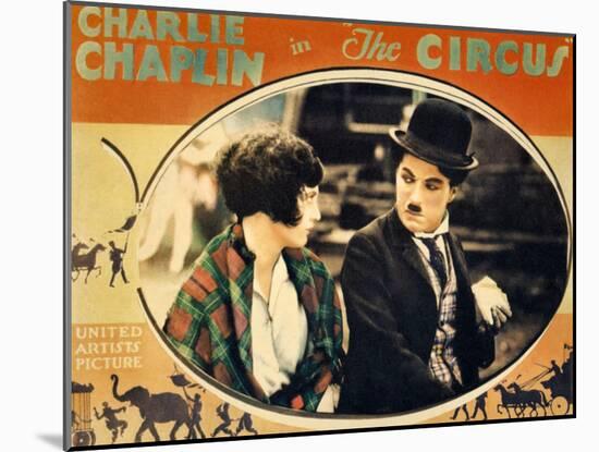 THE CIRCUS, Merna Kennedy, Charlie Chaplin, poster art,  1928-null-Mounted Art Print
