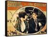 THE CIRCUS, Merna Kennedy, Charlie Chaplin, poster art,  1928-null-Framed Stretched Canvas