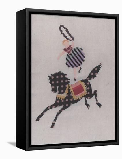The Circus Pony and the Acrobat-Susie Jenkin Pearce-Framed Stretched Canvas