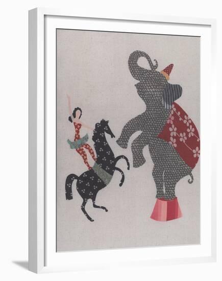 The Circus; the Elephant, Pony and the Acrobat-Susie Jenkin Pearce-Framed Photo