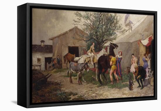 The Circus-Julius von Blaas-Framed Stretched Canvas