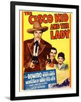 The Cisco Kid and the Lady, Cesar Romero, Marjorie Weaver on Midget Window Card, 1939-null-Framed Photo