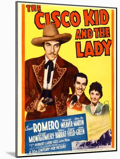 The Cisco Kid and the Lady, Cesar Romero, Marjorie Weaver on Midget Window Card, 1939-null-Mounted Photo
