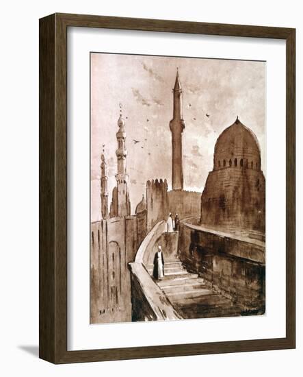 The Citadel at Sunrise, Cairo, Egypt, 1928-Louis Cabanes-Framed Giclee Print