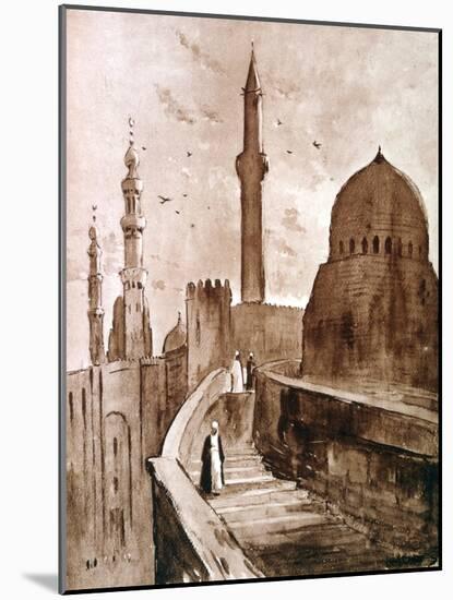 The Citadel at Sunrise, Cairo, Egypt, 1928-Louis Cabanes-Mounted Giclee Print