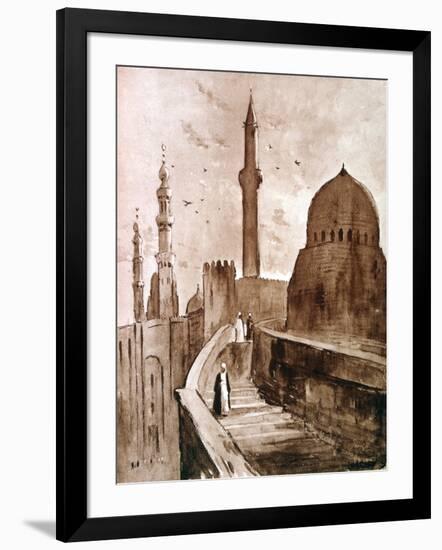 The Citadel at Sunrise, Cairo, Egypt, 1928-Louis Cabanes-Framed Giclee Print