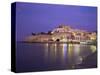 The Citadel by Night, Peniscola, Costa Del Azahar, Valencia, Spain, Mediterranean-Ruth Tomlinson-Stretched Canvas