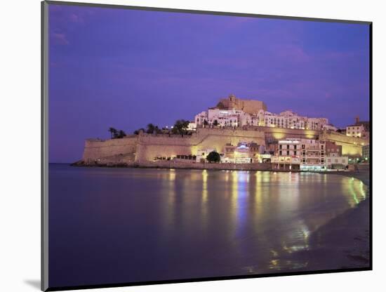 The Citadel by Night, Peniscola, Costa Del Azahar, Valencia, Spain, Mediterranean-Ruth Tomlinson-Mounted Photographic Print