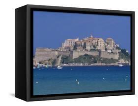 The Citadel, Calvi, Corsica, France, Mediterranean-John Miller-Framed Stretched Canvas