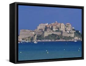 The Citadel, Calvi, Corsica, France, Mediterranean-John Miller-Framed Stretched Canvas