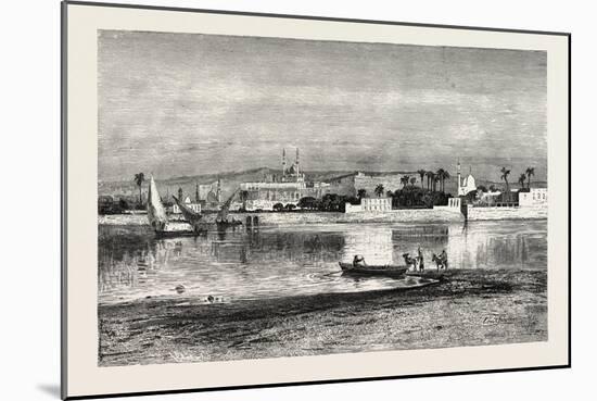 The Citadel of Cairo, from the Nile. Egypt, 1879-null-Mounted Giclee Print