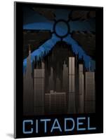 The Citadel Retro Travel-null-Mounted Poster