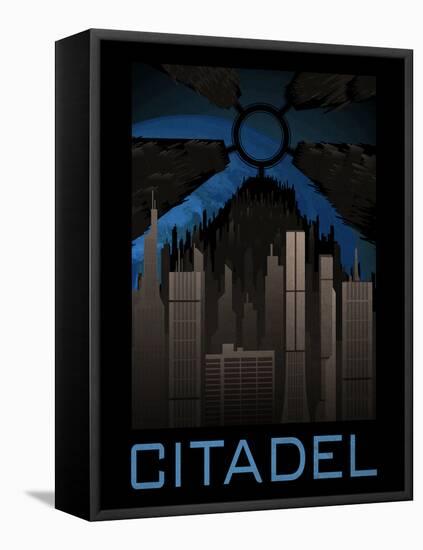 The Citadel Retro Travel-null-Framed Stretched Canvas
