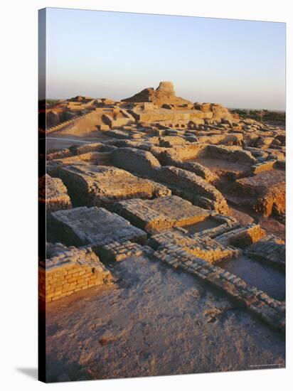 The Citadel with Buddhist Stupa 2nd Century Ad, Mohenjodaro, Pakistan-Ursula Gahwiler-Stretched Canvas