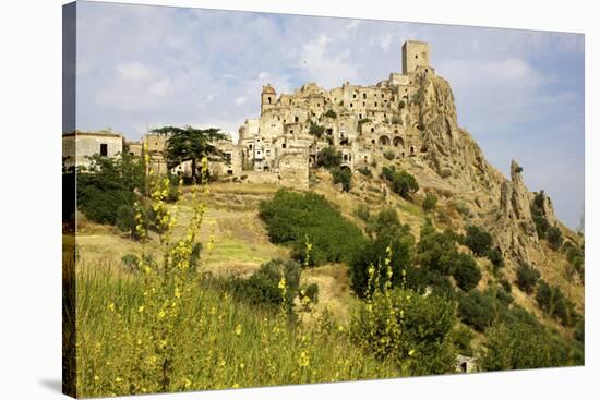 The Citadelle, Deserted Village of Craco in Basilicata, Italy, Europe-Olivier Goujon-Stretched Canvas