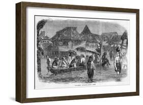 The Citizens of Manila Make the Best of Things When their City Is Flooded-null-Framed Art Print