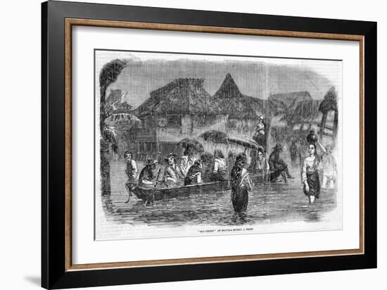 The Citizens of Manila Make the Best of Things When their City Is Flooded-null-Framed Art Print