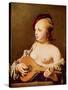 The Cittern Player-Cesar Boetius van Everdingen-Stretched Canvas