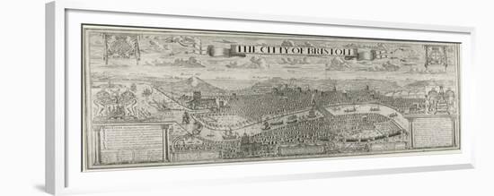 "The Citty of Bristoll", Perspective View by James Millerd, Pub.1673-null-Framed Giclee Print