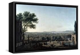 The City and Roads of Toulon, France, 1756-Claude Joseph Vernet-Framed Stretched Canvas