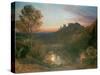 The City at Sunset-Samuel Palmer-Stretched Canvas