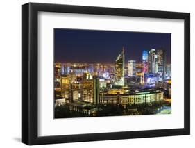 The City Center and Central Business District at Night, Astana, Kazakhstan, Central Asia-Gavin Hellier-Framed Photographic Print