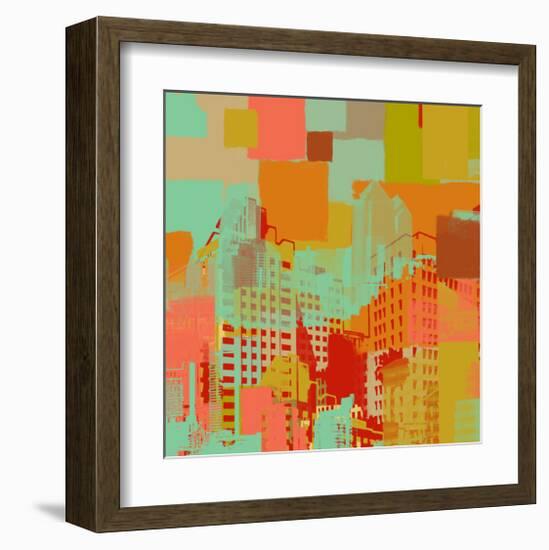 The City Center-Yashna-Framed Art Print