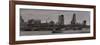 The City from Waterloo Bridge, Stormy Skies, February-Tom Hughes-Framed Giclee Print