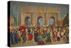 The City-Gate of Jaipur-Paul Burckhardt-Stretched Canvas