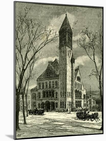 The City Hall Albany 1891, USA-null-Mounted Giclee Print