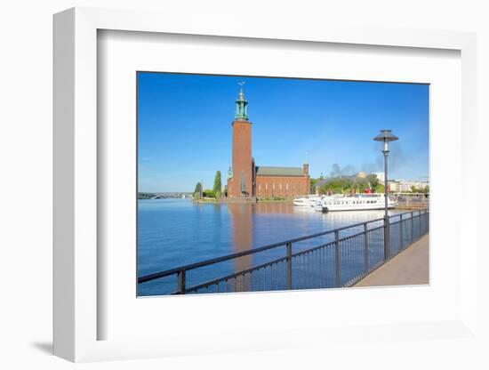 The City Hall and Riddarfjarden, Kungsholmen, Stockholm, Sweden, Scandinavia, Europe-Frank Fell-Framed Photographic Print