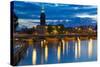 The City Hall at Night, Kungsholmen, Stockholm, Sweden, Scandinavia, Europe-Frank Fell-Stretched Canvas