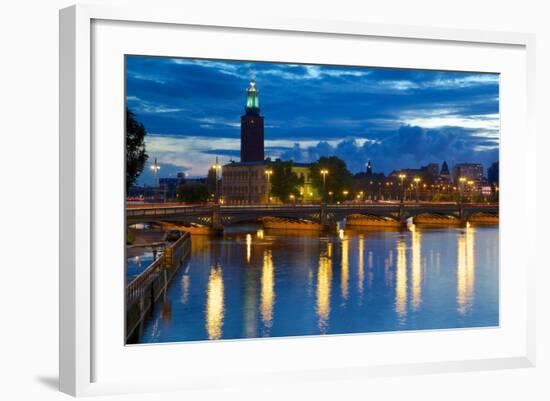 The City Hall at Night, Kungsholmen, Stockholm, Sweden, Scandinavia, Europe-Frank Fell-Framed Photographic Print