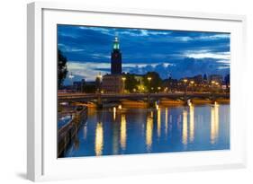 The City Hall at Night, Kungsholmen, Stockholm, Sweden, Scandinavia, Europe-Frank Fell-Framed Photographic Print