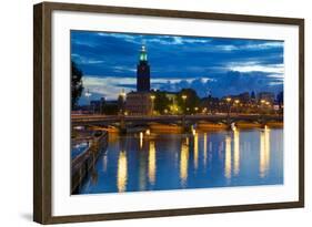 The City Hall at Night, Kungsholmen, Stockholm, Sweden, Scandinavia, Europe-Frank Fell-Framed Photographic Print