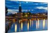 The City Hall at Night, Kungsholmen, Stockholm, Sweden, Scandinavia, Europe-Frank Fell-Mounted Photographic Print