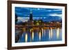 The City Hall at Night, Kungsholmen, Stockholm, Sweden, Scandinavia, Europe-Frank Fell-Framed Photographic Print